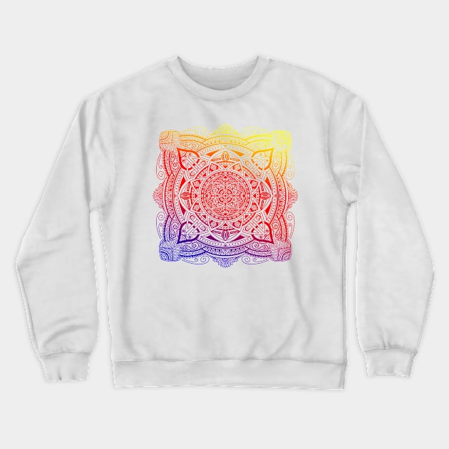 Colorful Gradient Mandala Crewneck Sweatshirt by ilhnklv